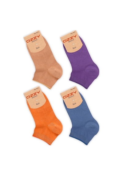 Ozzy Socks 4 Çift Bambu Kadın Dikişsiz Patik Çorap 4 Mevsim Dayanıklı Topuk (538878410) Çok Renkli