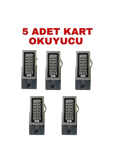 Sr-200 Em-w Ip68 Su Geçirmez Kartlı Ve Şifreli Geçiş Sistemi Rfıd Proximity Kart Okuyucu 125 Khz 5 Adet