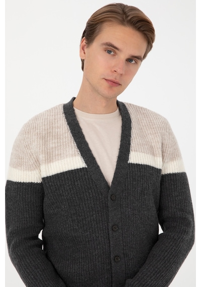 U.s. Polo Assn. Erkek Antrasit Hırka Triko 50315033-vr006 Antrasıt