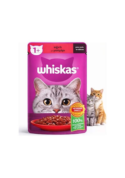 Whiskas Sığırlı Poşet Yaş Mama 85 G 6 Adet