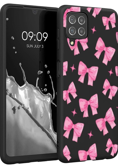 Samsung Galaxy A22 İle Uyumlu Premier Kalite Özel Üretim Baskılı Silikon Telefon Kılıfı Bc 6 Siyah