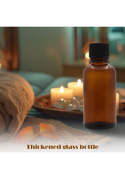 6 Adet Amber Cam Esansiyel Yağ Şişesi, Orifis Azaltıcı Ve Siyah Kapaklı Boş Kozmetik Parfüm Aromaterapi Saklama Kabı Vial Saksılar Taşınabilir Doldurulabilir Boyut 20 Ml / 7,4 Oz