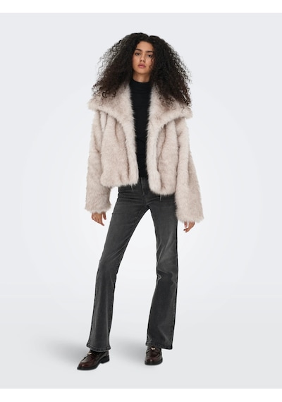 Only Onldawn Faux Fur Sentetik Kürklü Kadın Ceket 15348977 Taş
