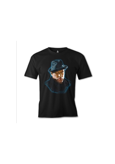 Rocky Balboa Baskılı Siyah Erkek Tshirt 001