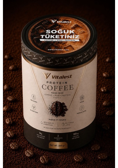 Protein Coffee 200g - Günlük Kahveni İçerken 14g Protein Al Whey Protein Ve Gerçek Kahve Granül