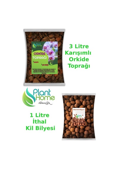 3 Litre İthal Çam Karışımlı Orkide Toprağı - 1 Litre İthal Kil Bilyesi Set Diğer