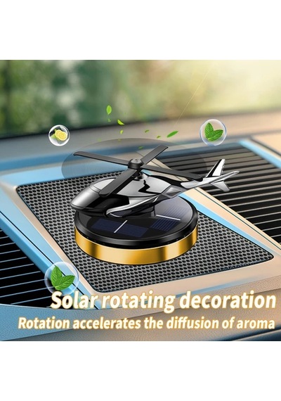 Cloud011 Solar Enerjili Helikopter Dekoru Ocean Blue 2 Aromalı Halka Araç Kokusu