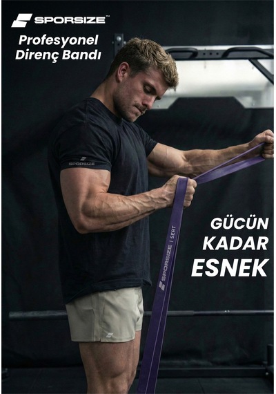 30 + 38 Kg Power Loop Direnç Bandı Kas Geliştirme Fitness Crossfit Barfiks Lastiği Sarı