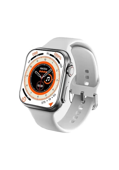 GS8 Watch 8 Ultra Turuncu ve Beyaz Kordonlu Akıllı   Saat (İthalatçı Garantili)
