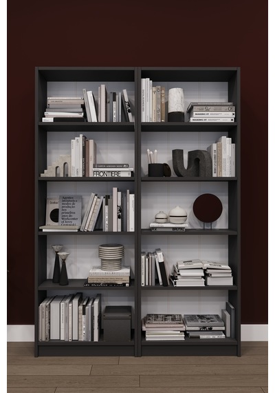 Lüks 10 Raflı Ev Ofis Kitaplık %100 MDF Modern Dekoratif Kütüphane Kitaplık K003