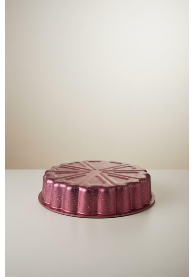 Granit Efektli Kek Kalıbı, Tart Taklıbı Kırmızı 28cm