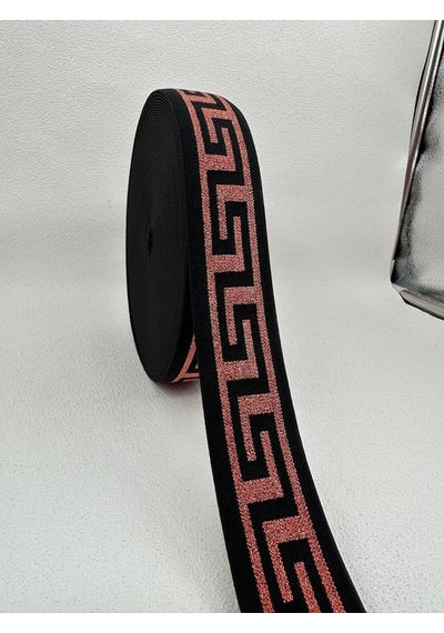 Paşateks 4 Cm Simli Dokuma Lastik-5 Metre-siyah