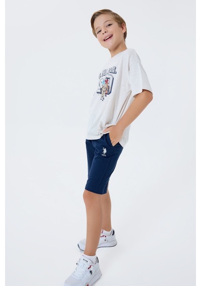 U.s. Polo Assn. Erkek Çocuk Beyaz Bermuda Takım Us2444-c-v2 Beyaz