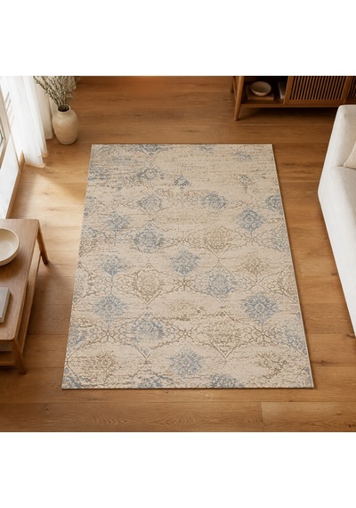 Kartela Halı Liva Halı Jüt Taban Dokuma Halı Bej - 180 X 270 Cm