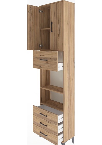 Arges Dolap 4 Raflı 4 Çekmeceli 2 Kapaklı 60x30x243 Çam-çam Atlas Çam Arges Dolap 4 Raflı 4 Çekmeceli 2 Kapaklı 60x30x243 Çam-çam Atlas Çam