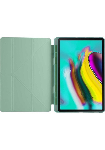 Galaxy Uyumlu  Tab A7 10.4 T500 2020 Kılıf Frm Tri Folding Kalem Bölmeli Standlı Kılıf-kırmızı Arka Kapak