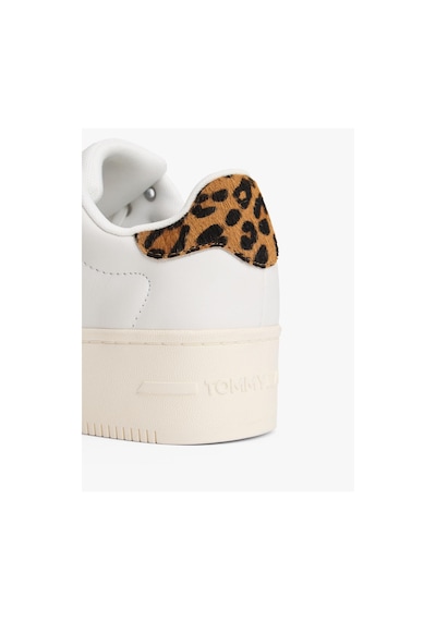 Tommy Hilfiger Tjw Flatform Leopard Beyaz Kadın Sneaker-9529 Beyaz