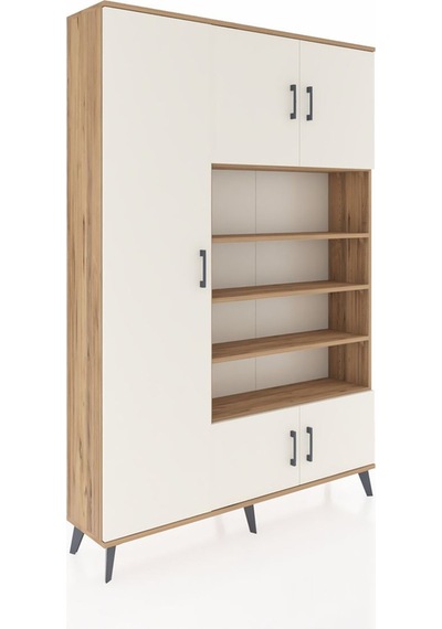 Arges Dolap 10 Raflı 5 Kapaklı 132x30x195 Çam-aytaşı/çam Çam Arges Dolap 10 Raflı 5 Kapaklı 132x30x195 Çam-aytaşı/çam Çam