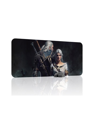 Witcher 3 Kaymaz Dikişli Kauçuk Oyuncu Mousepad V1 - 90x40 Xxl Gaming Mouse Pad Fare Altlığı