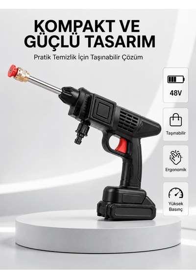 48v Şarjlı Basınçlı Temizlik Tabancası 2025 A Kalite Ser