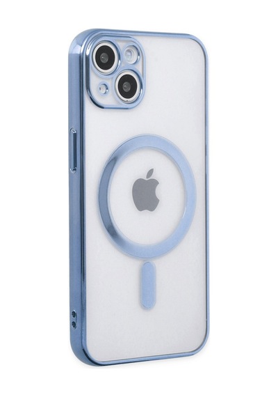 Apple Uyumlu - iPhone 14 Plus Kılıf Magneticsafe Lazer Silikon - Sierra Blue