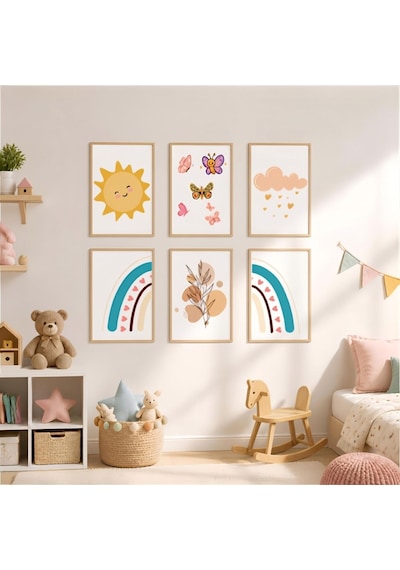 Ocuk Odası Mdf Tablo Poster - Eğlenceli Bebek Odası Duvar Dekorasyonu