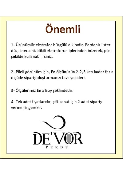 De'vor Perde Kadife Görünümlü Kalın Fon Perde - Rengi,taş 250 X 270