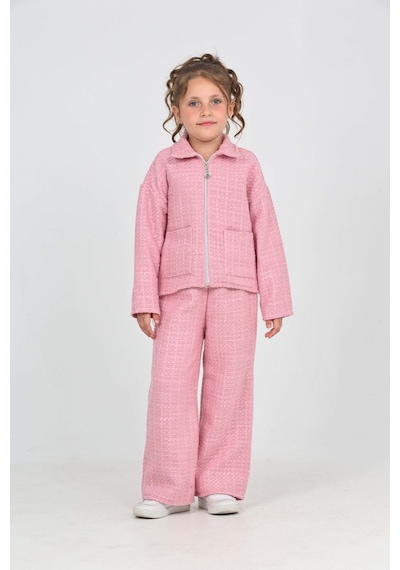Toontoy Kids Toontoy Kız Çocuk Şanel Eşofman Takım Pembe