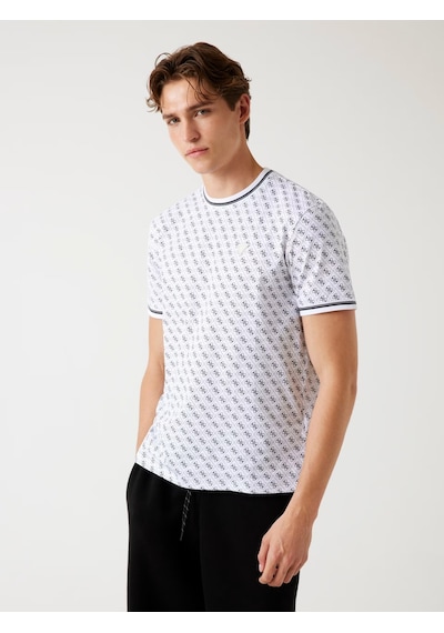 Guess Marshall 4g Logo Erkek T-shirt Z2yı05j1314 Beyaz