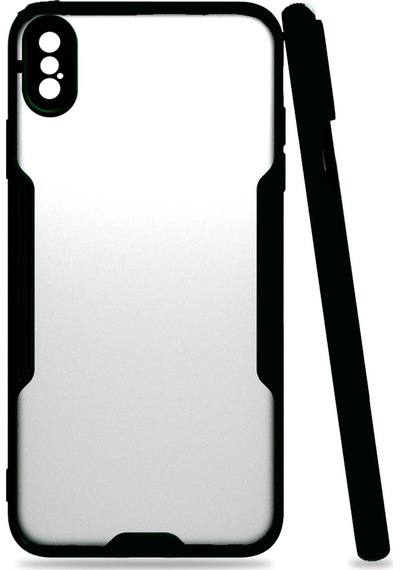 Lvsqvr Newface Apple Uyumlu iPhone Xs Max Kılıf Platin Silikon - Siyah