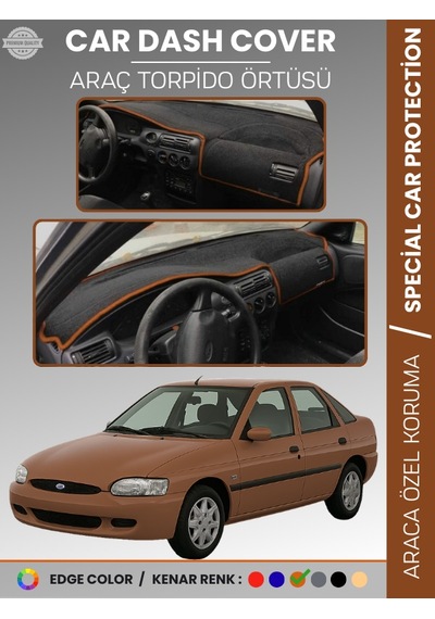 Ford Escort 1995-2000 Torpido Örtüsü Ön Panel Koruma Tam Uyum Çatlamayı Önler Kolay Montaj - 125 Stiloto