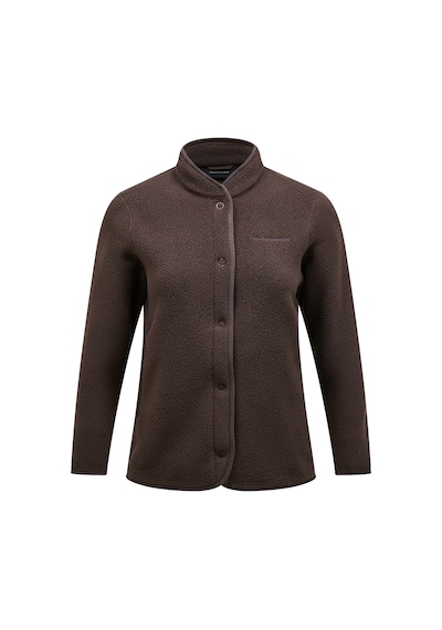 Peak Performance W Fleece Snap Cardigan Kadın Kahverengi Outdoor Polar G78131180 Kahverengi