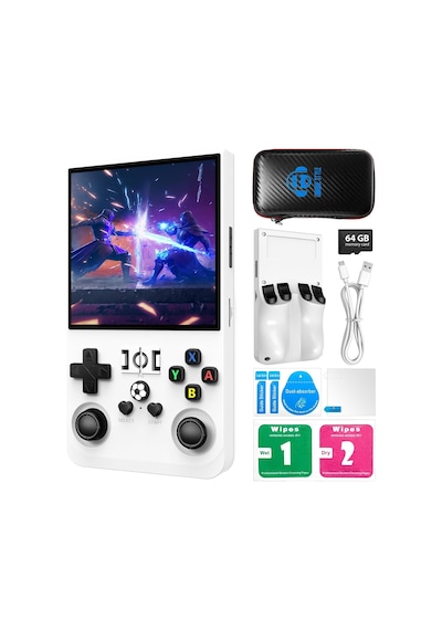 Konsol Plus R36s Max Retro El Oyun Konsolu 4.0'' Ips Ekranlı 18.000 Oyunlu - Beyaz