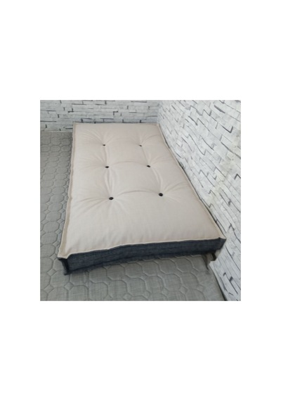 Düğmeli Yer Minderi 60x120 Krem
