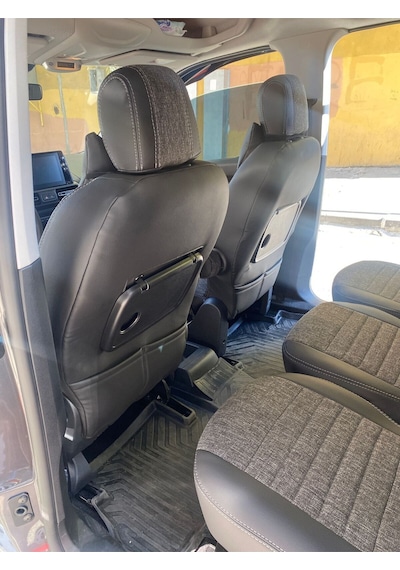 Citroen Berlingo 2019-2023 Arası Arka1+1+1 -keten Deri Karışımı