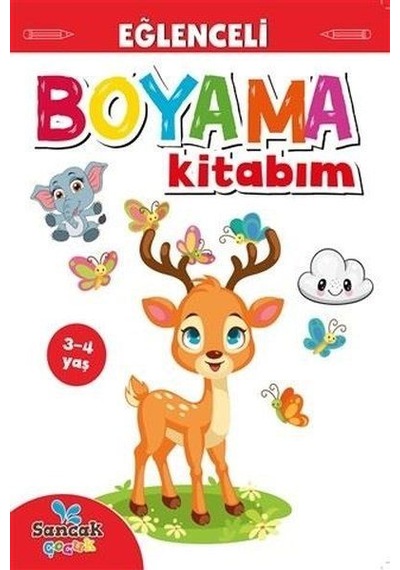 Eğlenceli Boyama Kitabım - Kırmızı Kitap- Sancak Çocuk