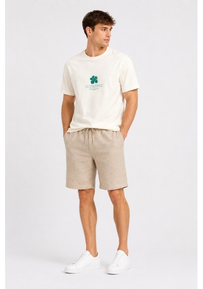 Jack & Jones Jorhyeres Tee Ss Crew Neck Fst Ekru