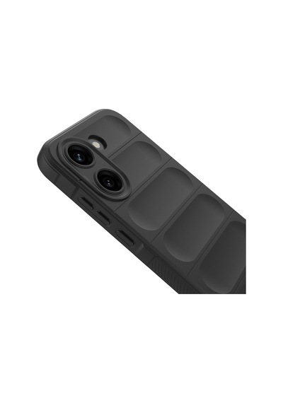 Xiaomi Poco X8 Pro Kılıf Elde Tutma Kolaylıkla Kaydırmaz Kenar Line Dizayn Optietnik Kapak Siyah