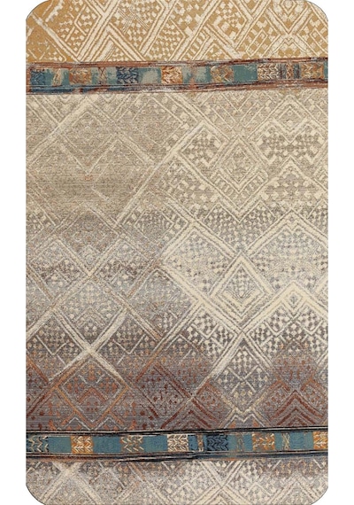 Rovigo Home Baskılı Kaymaz Taban 2 Li Banyo Paspas Takım Rvg5183-100X60-60X50 Çok Renkli
