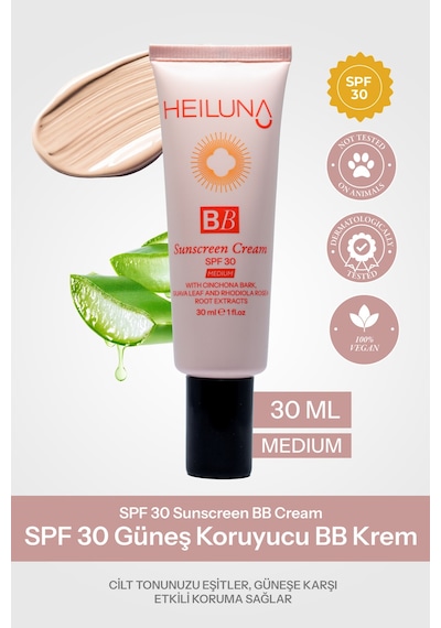 Heiluna Güneş Koruyuculu BB Krem Medium SPF30 30 ML