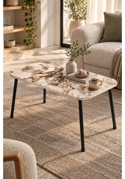 Sulorahome Siyah Metal Profil Ayaklı Mermer Desenli Beyaz Orta Sehpa 90x60 Cm Beyaz Mermer Sulorahome Siyah Metal Profil Ayaklı Mermer Desenli Beyaz Orta Sehpa 90x60 Cm Beyaz Mermer