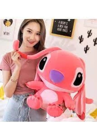 Stitch Peluş Oyuncak 55 Cm Büyük Boy Sevimli Peluş Karakter PEMBE