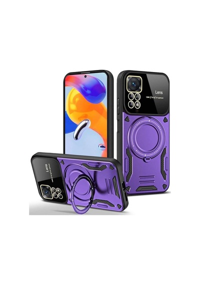 Xiaomi Redmi Note 11 Pro Kılıf Joy Lens Standlı Kapak