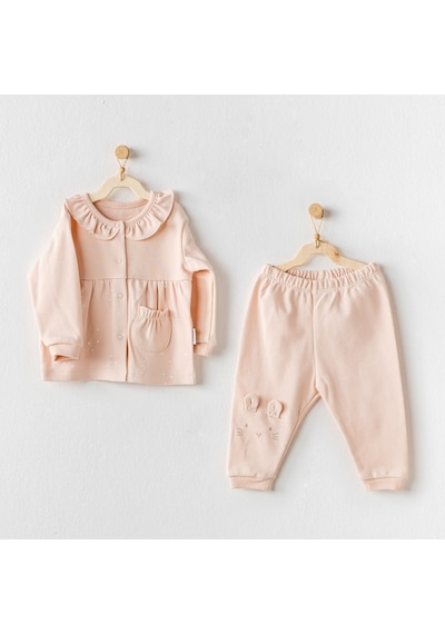 Andywawa Bunnies Be Sking 2'li Bebek Takımı AC24116 Pembe