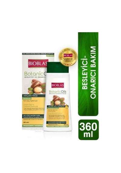 Bioblas Botanic Oils Argan Yağlı Şampuan 360 Ml Tüm Saçlar