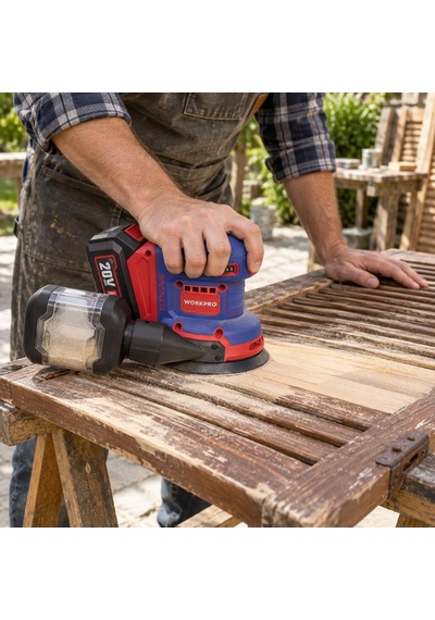 Workpro Wp392203 20volt 125mm Şarjlı Kömürsüz Devir Ayarlı Profesyonel Eksantrik Zımpara Aküsüz
