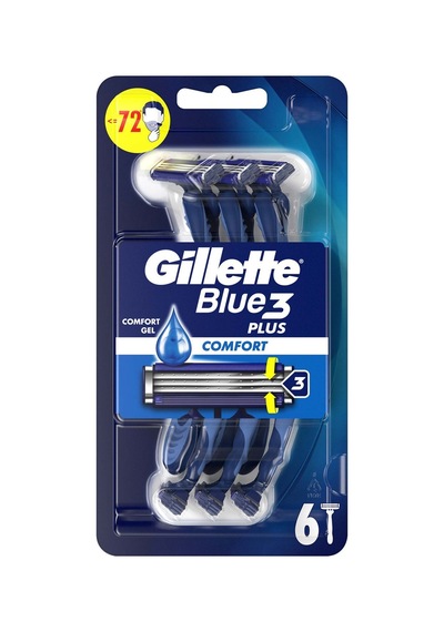 Gillette Blue3 Plus Comfort Kullan At Tıraş Bıçağı 6 Adet - 3 Adet Tarı