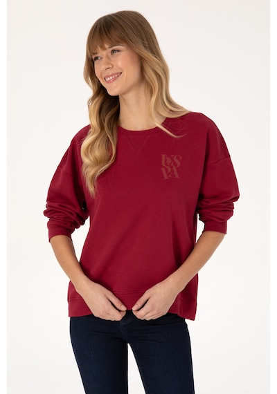U.s. Polo Assn. Kadın Sweatshirt 50307787-vr104 Koyu Frambuaz/dark Raspberry