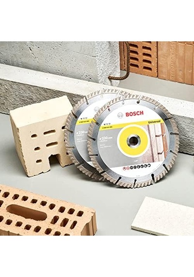 Professional Accessories Standard Seri Genel Yapı Malzemeleri İçin Turbo Segmanlı Elmas Kesme Diski 115 Mm, Gri