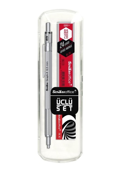 Scrikss Graph-x Metal Versatil Kalem 0.5 Mm Kurşuni Gri 3'lü Set2